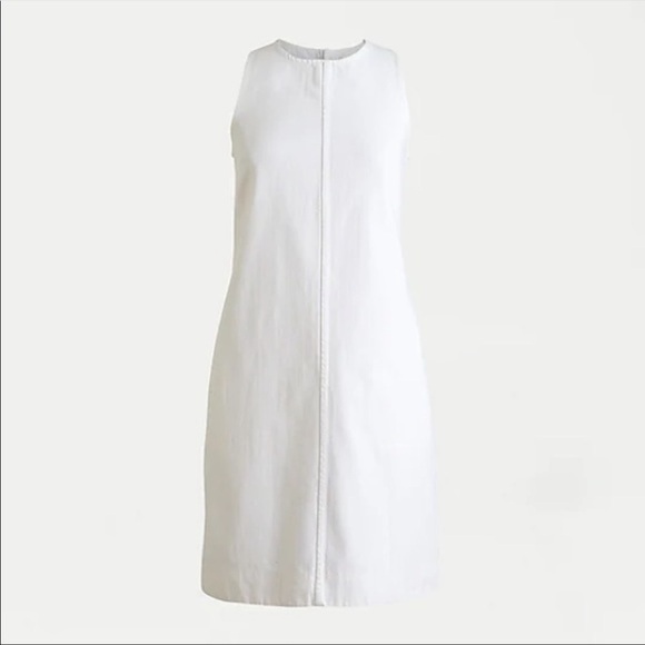 J. Crew Denim shift dress in white size 12 - Picture 6 of 12